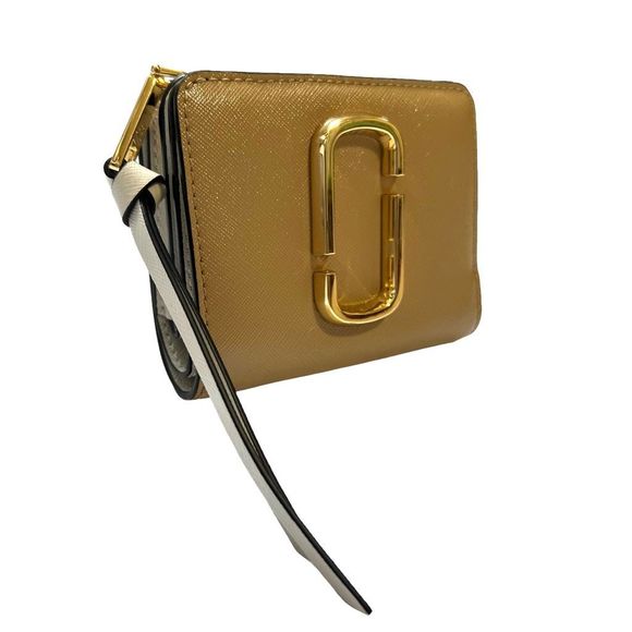 Marc Jacobs Women’s Gold & Sage Green The Snapshot Mini Compact Wallet - Picture 2 of 12